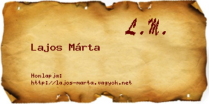 Lajos Márta névjegykártya